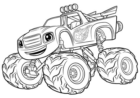 coloring pages of blaze and the monster machines